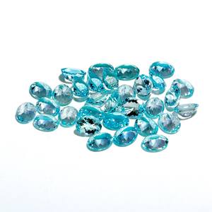 พลอยสีฟ้าทรงวงรีเหลี่ยมเพชรพลอยสีฟ้าเข้มขนาด9x7มม. - Product Image 1