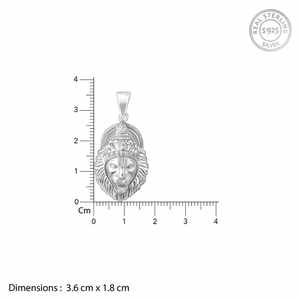 Pendentif Ugra Narasimha en argent de créateur avec chaîne à maillons Bijoux fins pour lui Accessoire de mode de luxe pour anniversaire ou fête - Product Image 6