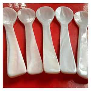 Cuillère en nacre, ustensile artisanal en coquille de nacre pour la restauration gastronomique, le service de desserts et les cuisines domestiques, Vietnam - Product Image 2