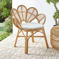 Magnifique chaise en rotin en forme de fleur de paon pour adultes, meubles en osier, chaises de loisirs, vente en gros au Vietnam, prix bas