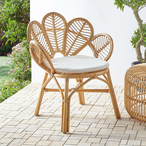 Magnifique chaise en rotin en forme de fleur de paon pour adultes, meubles en osier, chaises de loisirs, vente en gros au Vietnam, prix bas - Product Image 2