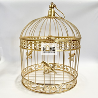 Cage à oiseaux de luxe en métal noir, abri d'intérieur pour animaux de compagnie, vente en gros, livraison gratuite