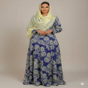 Tissu Voile Dirac Imprimé Numérique 100% Coton à Motifs Floraux, Écologique, Respirant et Léger pour Robes – Origine Allemagne - Product Image 1