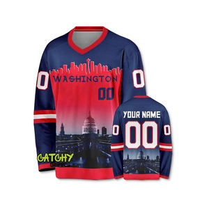 2024 maillot de Hockey sur glace personnalisé pour hommes entraînement d'équipe logo imprimé sublimé nom uniforme vêtements de sport OEM - Product Image 5
