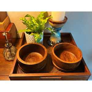 Ensemble de saladiers en bois de haute qualité et durable, bol rond en bois - Product Image 2