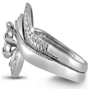 แหวนหมั้นเพชรแบบวงคู่ประดับฮิปฮอปทำจากเงิน925ของขวัญวันเกิดวันครบรอบวันแต่งงานชุดปาร์ตี้ - Product Image 3