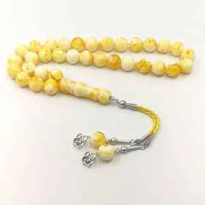 Rosario Tasbih islámico con cuentas de resina, cuentas de oración naturales y multicolores | Embalaje personalizado disponible | Mejor fabricante en India - Product Image 4