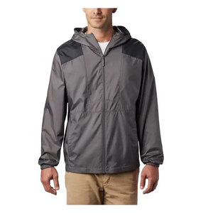 Coupe-vent mince lisse séchage rapide athlétisme logo de marque personnalisé veste à fermeture éclair pour hommes poche hiver décontracté peau de vache coupe-vent - Product Image 1