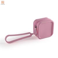 Pochette de maquillage en silicone souple, imperméable, avec fermeture éclair, logo personnalisé, organiseur cosmétique multifonctionnel, sac de rangement pour articles de toilette