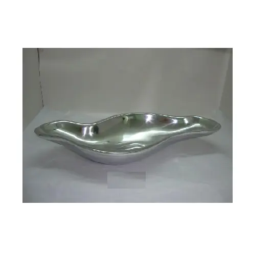 Aluminium Food Serving Dishes Modern Bronze Aluminum Silver Coated Plate