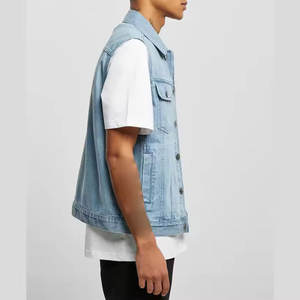 Chaleco Vaquero Informal de Invierno de Alta Calidad para Hombre, Ropa Exterior Transpirable 100% Algodón, Chaleco Vaquero Personalizable con Logotipo para Hombre - Product Image 4