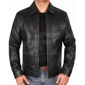 Nouveau design de vestes en cuir pour hommes en tissu PU à la mode vêtements en cuir de style hivernal vestes pour hommes - Product Image 2