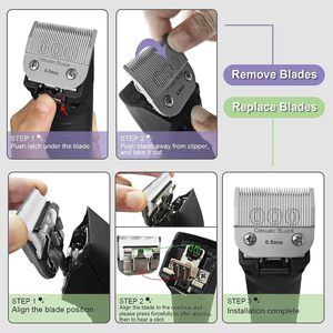 2 paquets de lames céramiques détachables de 0,5 mm pour tondeuses à cheveux classiques et tondeuses compatibles - Product Image 2