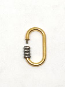 สลักเกลียวชุบทองรูปวงรี925 40x20MM เงินสเตอริง - Product Image 3