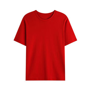 T-shirt unisexe en jersey 100 % coton, écologique, respirant, décontracté, pour homme, motif uni personnalisé, tissu tricoté, 220 grammes, vêtements de sport - Product Image 2