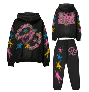 ชุดวอร์มผ้าคอตตอนสำหรับผู้ชายชุดวอร์ม2ชิ้นสำหรับใส่วิ่งชุดวอร์มลำลองแบบเรียบสำหรับใส่ได้ทั้งชายและหญิง - Product Image 5