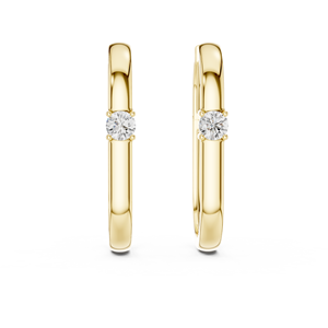 ต่างหูทรงวงรีประดับโมอิสซาไนต์ทรงกลม เงินแท้ 925 - Product Image 6
