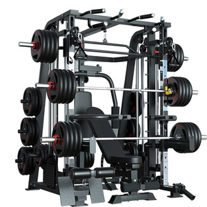 Black Metal 5-Station Multi-Function Gym Machine Home Use Fitness <b>Trainer</b> Strength Training Equipment - Product Image 4