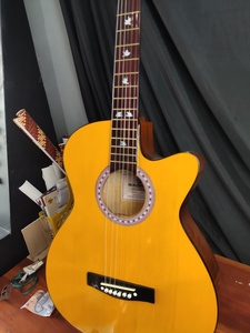 SOLOBEAT Professional 6-String Electric <b>Guitar</b> High Quality Wooden Acoustic Cutaway Design Polished Finish Basswood Back/Side - Product Image 3