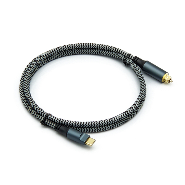 Optic Audio Cable USB-C to Toslink Gold Plated Male to Male Digital PVC Jacket for Home Theater TV DVD Player Speaker Telephone