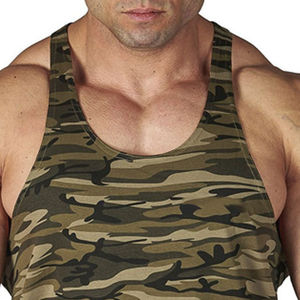 Camiseta sin mangas sólida informal para hombre, diseño de logotipo personalizado, capucha de fabricante OEM, camiseta de poliéster con estampado personalizado para ropa activa - Product Image 5