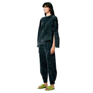 Pantalon de survêtement en coton d'hiver uni personnalisé pour femmes et ensemble de jogging à capuche sweat à col rond écologique survêtement - Product Image 1