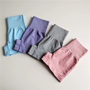 Ensemble 2 pièces respirant Gym Fitness pour femmes motif solide haut court et short de course fermeture à cordon pour vêtements d'entraînement de Yoga - Product Image 5