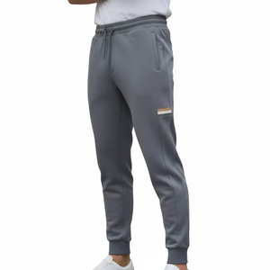 Survêtement en molleton 100% coton écologique extensible dans les quatre sens pour homme, coupe régulière, doux, respirant, taille élastique, confortable, fuselé - Product Image 1