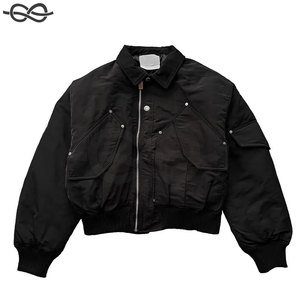 High Street Style hommes femmes décontracté laine vol veste fonctionnelle courte fermeture éclair poches coupe ample vêtements d'extérieur ODM approvisionnement - Product Image 1