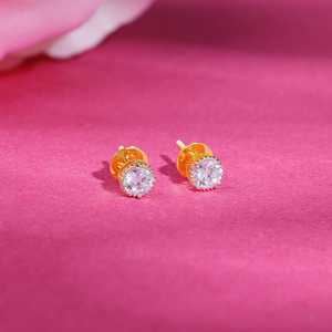 Boucles d'oreilles dorées Nova Lab-Grown Diamond Stud - Product Image 5