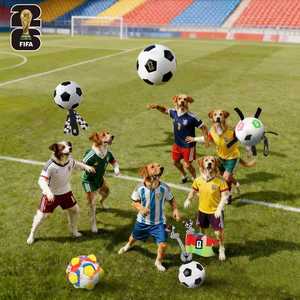 ของเล่นสัตว์เลี้ยงลิขสิทธิ์ <span class=keywords><strong>FIFA</strong></span> ของแท้ ทนทาน ของเล่นสุนัขแบบมีเสียง ของเล่นสุนัขแบบฝึกทักษะ ของเล่นฟุตบอลสำหรับสุนัขเล่นกลางแจ้ง สำหรับฟุตบอลโลก <span class=keywords><strong>FIFA</strong></span> - Product Image 1