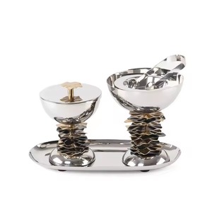 El increíble juego de quemador de incienso de color dorado de alta calidad incluye el aroma de tazón de bukhoor que promueve la relajación y la atención plena - Product Image 3