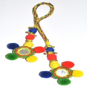 พวงกุญแจพู่ทำด้วยมือโบฮีเมียนผ้าฝ้ายหลายชั้น - Product Image 6