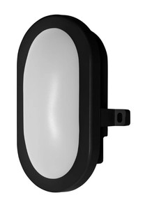 Lampada da parete ovale a LED per montaggio superficiale, Bulkhead nero, 6W, 4000K (Ledvance 271587) - Product Image 1