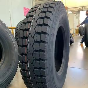 Strong-traction 295/75R22.5 drive pattern tire designed for heavy <b>transport</b> <b>vehicles</b> requiring deep tread blocks and durability - Product Image 3