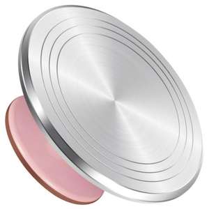 Hermoso soporte de pastel de aluminio en relieve con bordes decorativos y una superficie lisa para una exhibición de postres con clase - Product Image 1