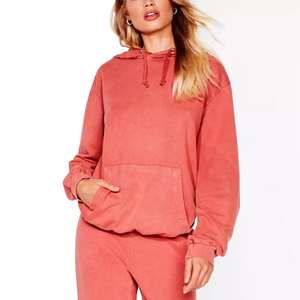 Sweat-shirts oversize pour femmes en couleur unie, à épaules tombantes, pour le streetwear, matière de qualité supérieure, sweat-shirt oversize chaud pour l'hiver pour femmes - Product Image 1