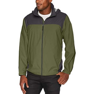 Chaqueta de lluvia con capucha a la moda para hombre, estilo cortavientos largo, reflectante, Oxford, poliéster, lona, impermeable a prueba de viento - Product Image 3