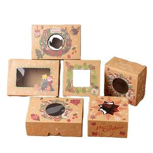 Dessert Transparent Wholesale Kraft Paper <b>Christmas</b> Window <b>Christmas</b> Snack Rigid <b>Gift</b> <b>Box</b> Can Hold Paper <b>Box</b> - Product Image 3