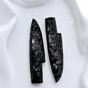 Cuchillos de obsidiana negros grandes hechos a mano, dagas de cristal talladas a granel - Product Image 3