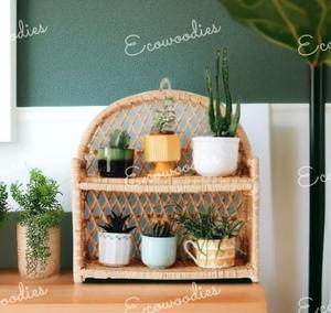 Wholesale Price Bamboo 2 Tier Kitchen Storage Shelf Organizer Elegant Bamboo Storage <b>Rack</b> - Product Image 5