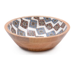 Recipiente de comida duradero personalizado decorativo, cuenco de madera de Acacia para servidor de palomitas de maíz y Pasta, cuenco para servir de almacenamiento de ensalada de frutas - Product Image 2