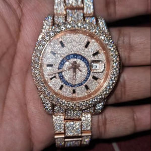 VVS Moissanite Rose Gold para Swiss Collection Reloj Hip Hop de lujo para hombres Diamante brillante Acero inoxidable antiguo ETA Cuarzo - Product Image 1