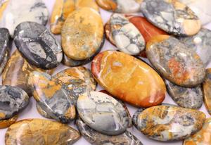 พลอยมาลิกาโนแจสเปอร์ธรรมชาติหลากสี ขนาด 8 มม. รูปไข่ แบบหลวม สำหรับทำเครื่องประดับ - Product Image 3