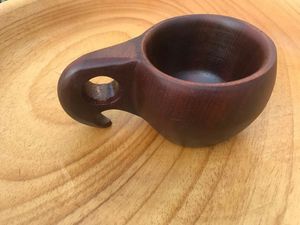 ALLOWED Tasse à thé en bois naturel en bois pour vin café eau boissons chaudes et froides tasse à boire, thé en bois de style japonais - Product Image 3