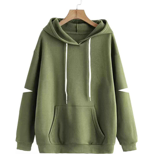 <b>Women</b> Vintage Oversized Anti-Pilling Pullover <b>Fleece</b> Sweatshirt Front Logo Pocket Breathable Windproof Eco-Friendly 60% Hoodie - Product Image 1