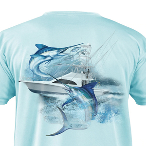 OEM Haute Qualité 100% Polyester UV Protection Solaire Performance OEM Polyester Respirant Pêche T Shirt Sublimation Bass Chemises - Product Image 5