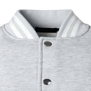 Vestes de Baseball Personnalisées pour Hommes avec Manches en Cuir de Laine Imprimées Bouffantes Tissu en Toile Col Montant Bouton Conception de Votre Propre - Product Image 4