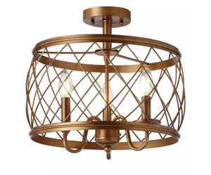 AK จี้ห้อยโลหะทองเหลืองมีไฟสีดำและทองเหลือง4ชิ้นที่สวยงามสำหรับการตกแต่งภายในโรงแรมและบ้าน - Product Image 5