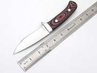 2023 couteau de chasse en acier inoxydable fait à la main personnalisé couteau d'extérieur avec gaine en cuir livraison directe Bush artisanat pleine Tang Hotsale
